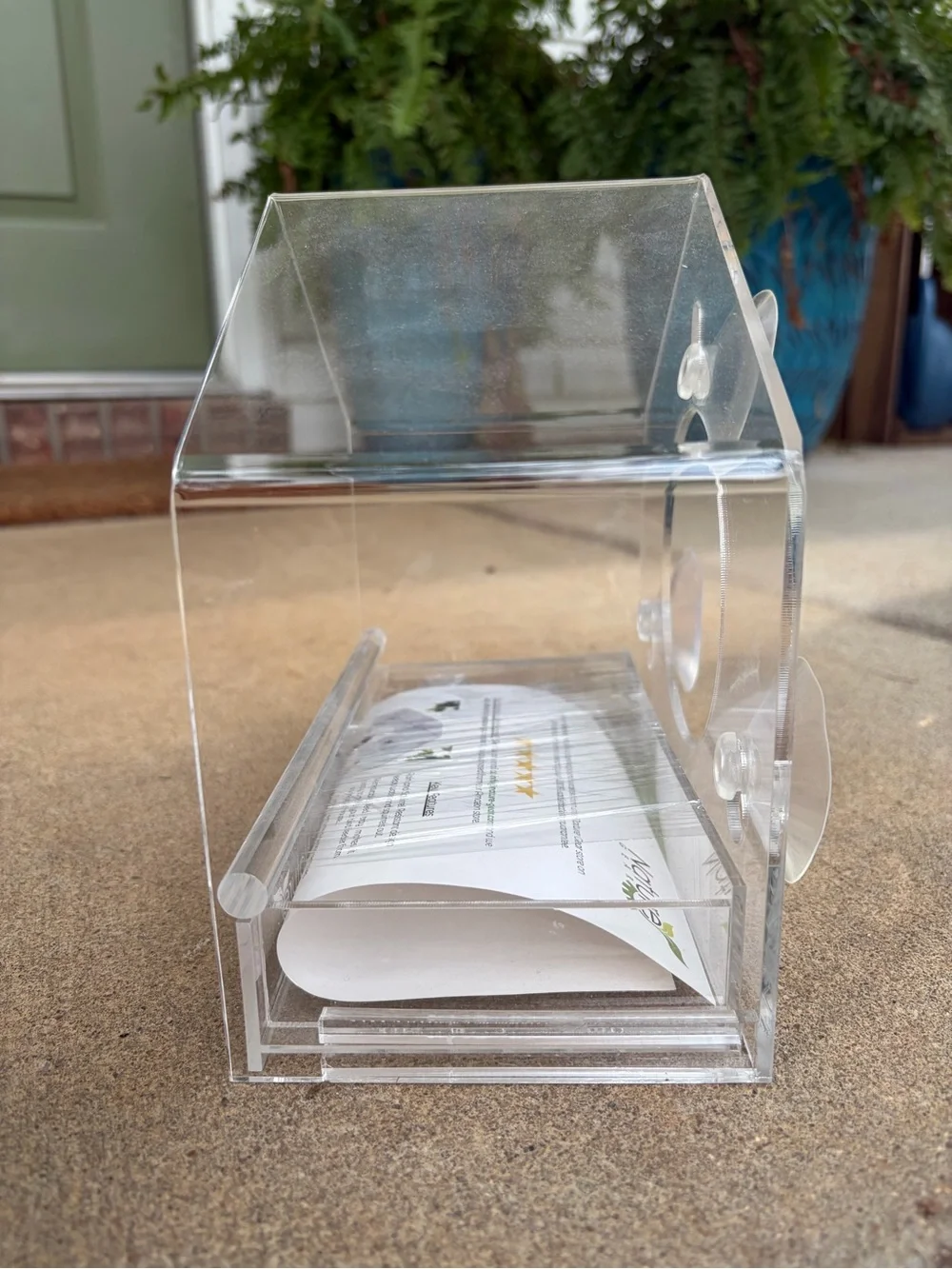 Nature Gear Clear Acrylic Window Bird Feeder NEW NO BOX Extra Suction Cup